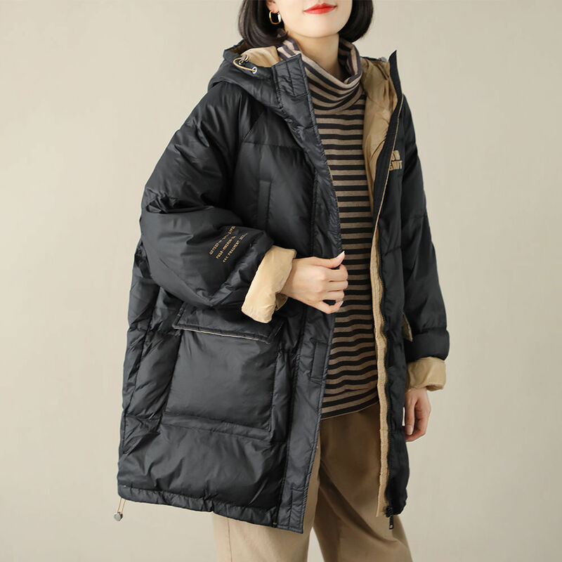 Streetwear ผู้หญิงฤดูหนาวสบายๆอบอุ่น Parka Coat โพลีเอสเตอร์ซิปตรงสีทึบเสื้อแจ็คเก็ตเสื้อผ้าสตรีเสื้อ K147