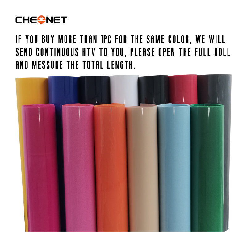 Cheonet 무리 열 전달 비닐, 다양한 색상, 철 온 HTV 티셔츠, 크리컷 또는 열 프레스 DIY, 무료 배송