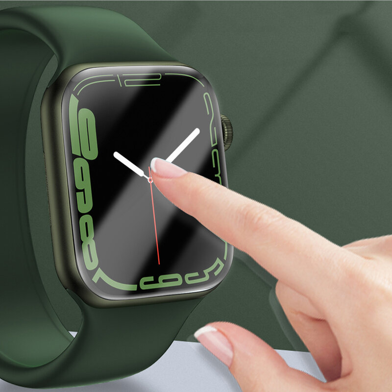 3 sztuk 3D zakrzywione do zegarka Apple Watch 7 45mm 41mm Protector folia ekranowa dla serii iwatch 7 41mm 45mm Ultra cienka folia