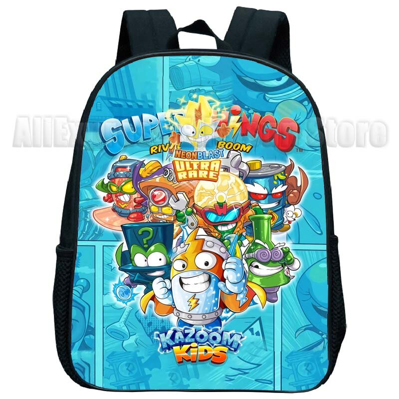 Superthings – sac à dos 8 Kazoom pour enfants, Mini sac à dos de maternelle pour garçons et filles, jeu de dessin animé, sac à livres pour tout-petits