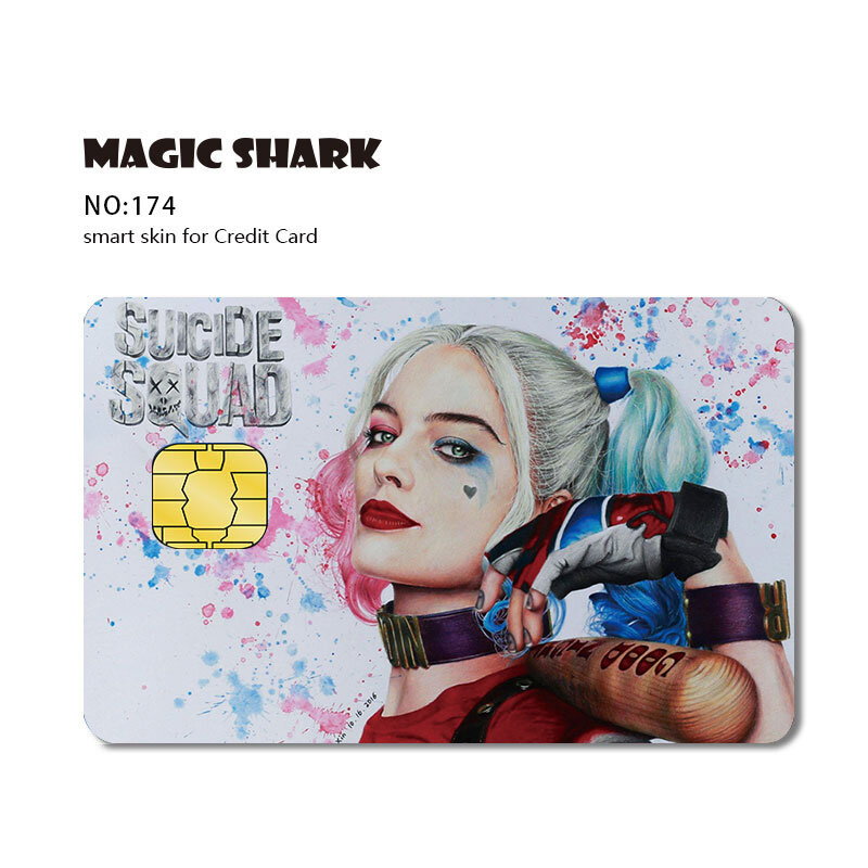 Пленка-наклейка для кредитных карт Джокер Звездные войны Харли Квинн Драконий жемчуг Бэтмен Наруто