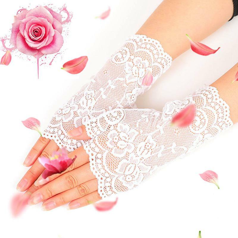 Модные женские сексуальные кружевные перчатки с длинным рукавом, женские сетчатые перчатки с открытыми пальцами, сетчатые перчатки с подогревом, женские перчатки