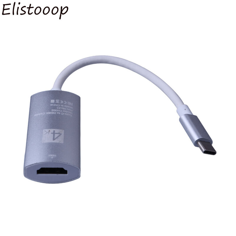 Elistooop USB C USB 3.1 Type C to HDMI HDTV Digital Adapter Cable Converter for Macbook PC Support 4K*2K High Speed Up to 10Gbps