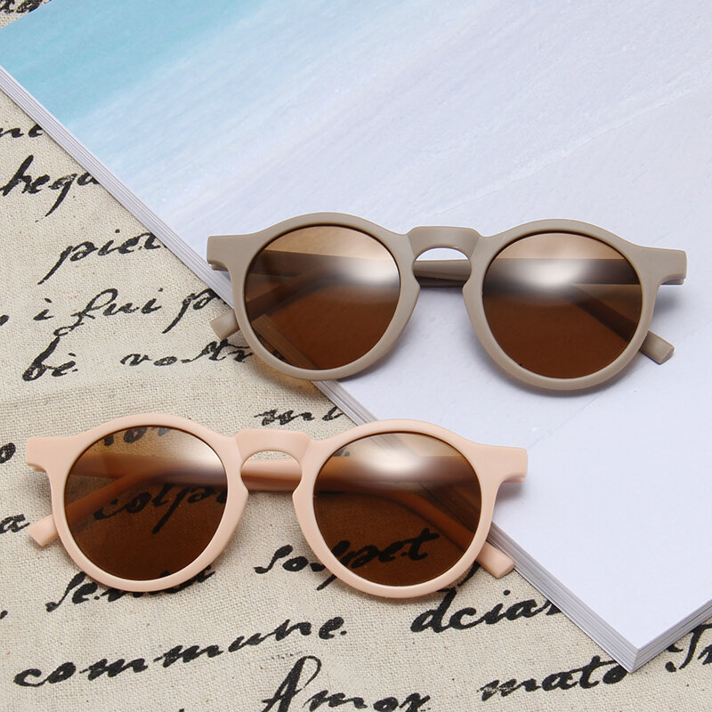 Gafas de sol de marca de lujo para bebé, lentes con montura redonda, UV400, Estilo Vintage, para exteriores, verano, 2022