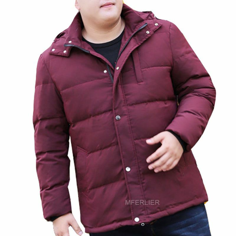 겨울 플러스 사이즈 다운 재킷 5xl 6xl 7xl 8xl 9xl 10xl 바스트 170cm 추운 날씨 착용을위한 따뜻한 다운 코트
