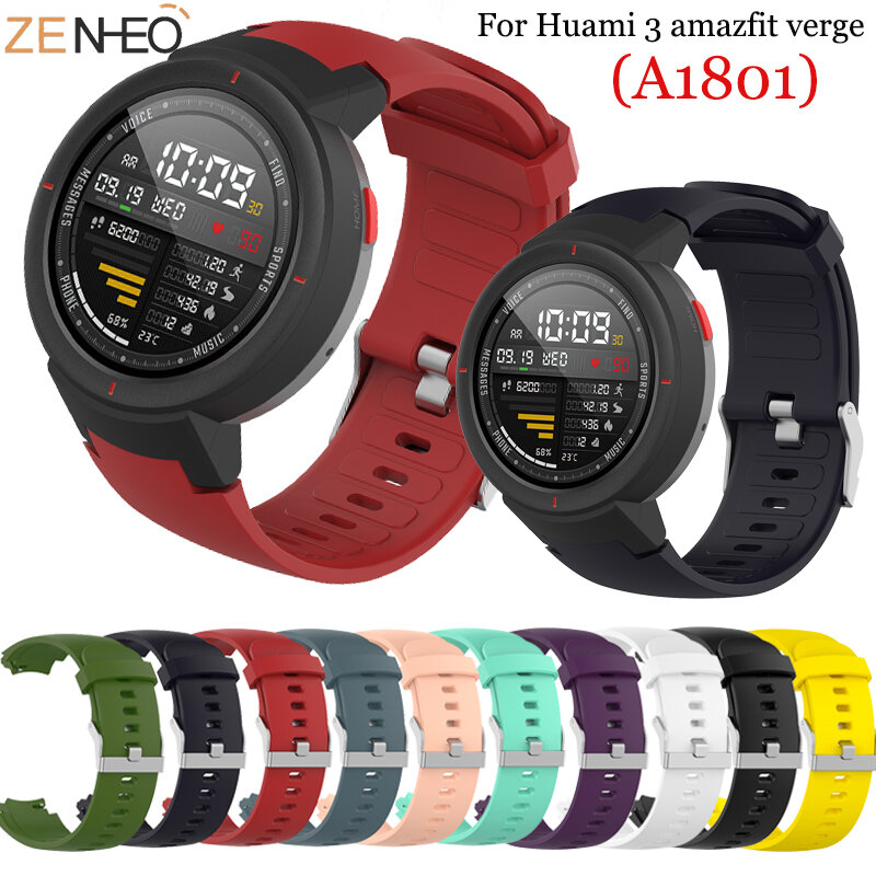 Amazfit Berm Polsband Siliconen Horlogeband Voor Huami 3 Smartwatch Amazfit Berm (A1801) Vervangende Polsband Armband
