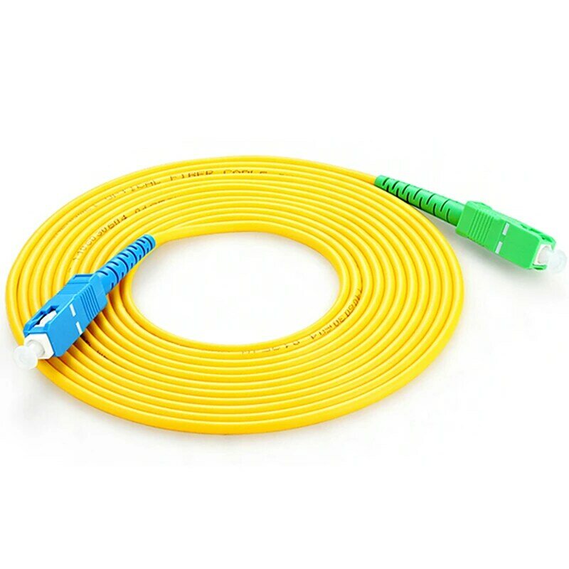 Cable de conexión óptico SC APC a SC UPC, Conector de 1m a 15m, 2,0mm, PVC G657A, puente de fibra simple SM FTTH