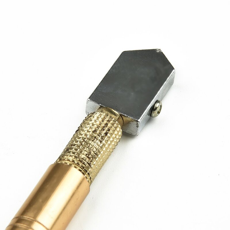 Alat pemotong kaca datar, kepala pisau baja pegangan Anti selip 175mm alat pemotong bulat datar multifungsi portabel