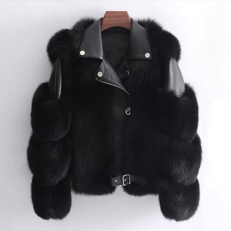 2021 새로운 100% 천연 여우 모피 자켓 여성의 겨울 패션 따뜻한 겨울 코트 고품질의 고품질 모피 조끼 무료 배달