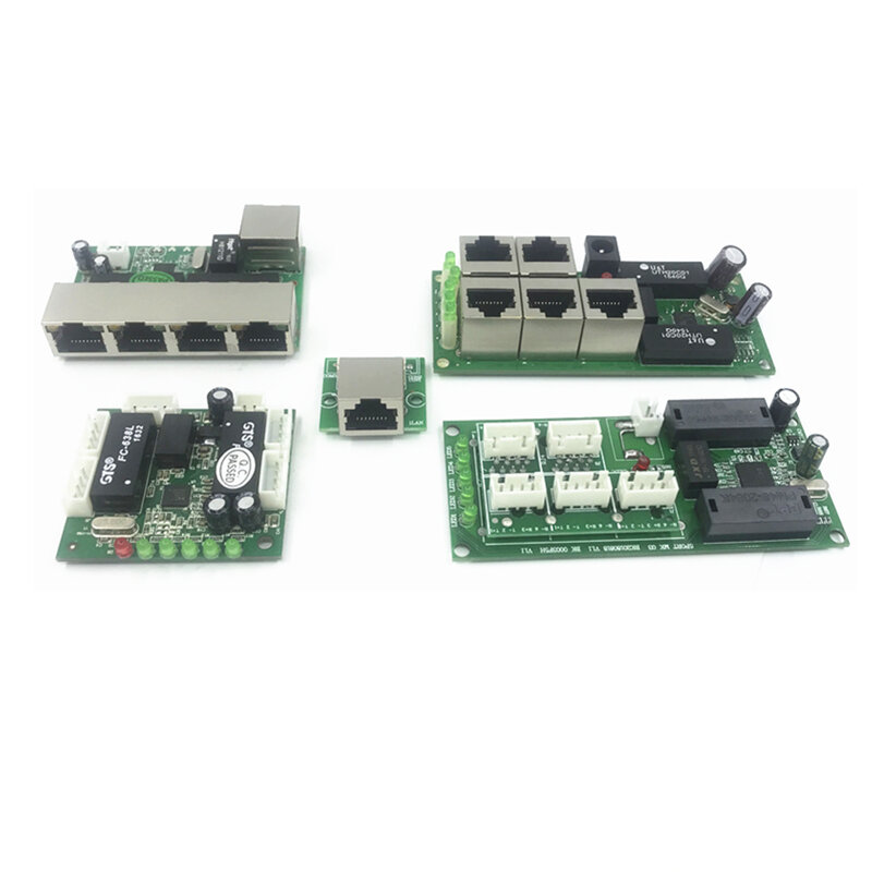Placa de circuito de interruptor ethernet para Módulo de 10/100mbps, conmutador de 5 puertos, PCBA, OEM, placa base