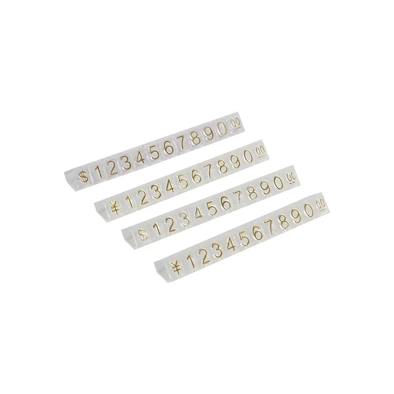 9x6mm Table Top Number Stand Digit Cube Tag Label Jewelry Case Pricing Plastic For Price Display | Loripos
