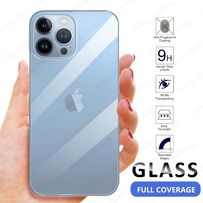3Pcs Tempered Back Glass For iPhone 13 15 Pro Max Protective Screen Protector Glass Film For iPhone 13 12 11 14 Pro XS Max XR