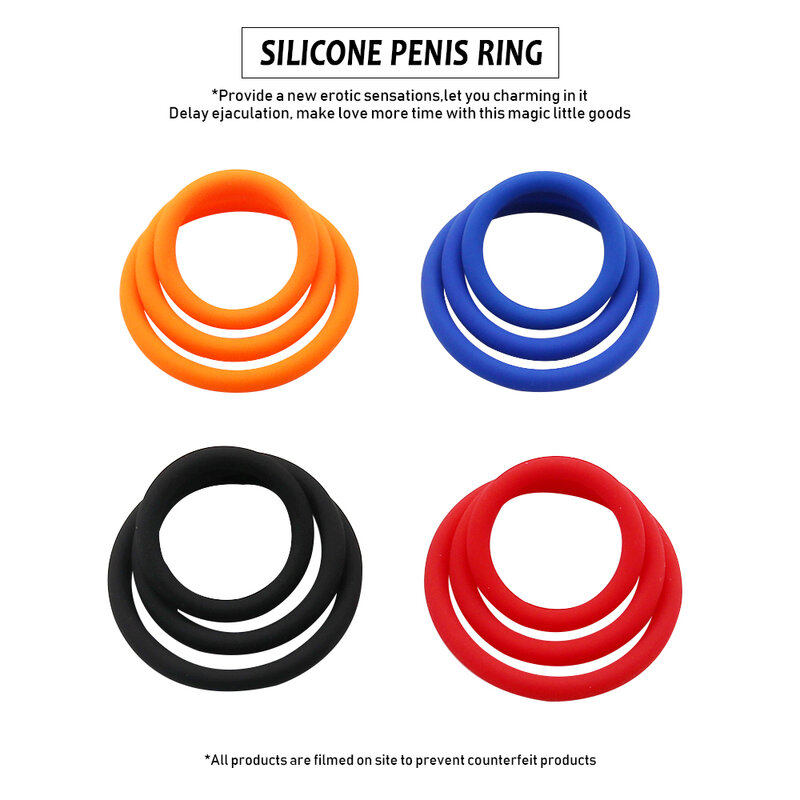 EXVOID 3 sztuk blokada Sex Shop opóźnienie wytrysku Cock silikonowe pierścionki penisa erekcja pierścień powiększenie dorosłych Porducts zabawki erotyczne dla mężczyzn