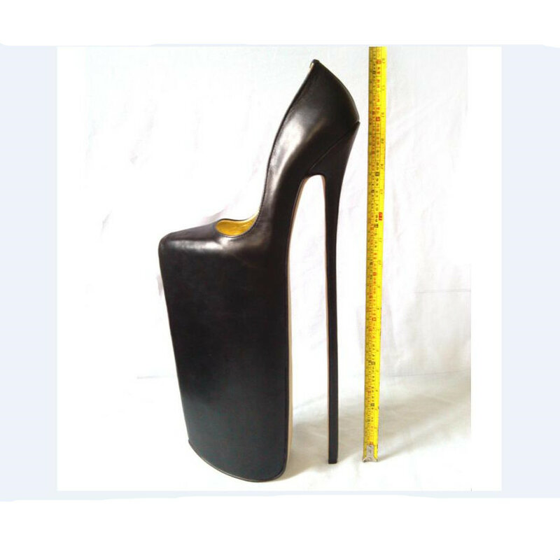 15.75in Heel Height Sexy Genuine Leather Pointed Toe Stiletto Heel  Platform Pumps High Heels US size 5-13  No.402