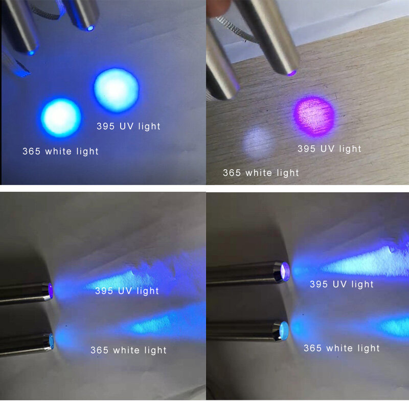Mini linterna de luz Uv portátil, lámpara de bolsillo Led, luz ultravioleta para marcador, verificador, detección de falsificaciones