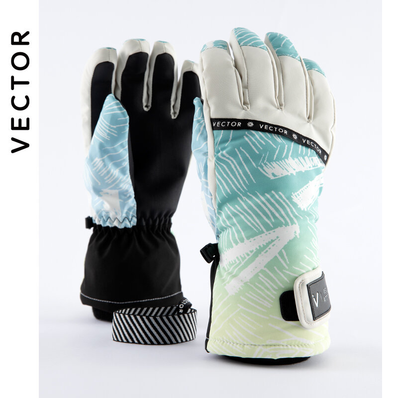VECTOR-guantes de esquí impermeables con función de pantalla táctil para hombres y mujeres, Guantes Térmicos para Snowboard, guantes cálidos para nieve y moto de nieve