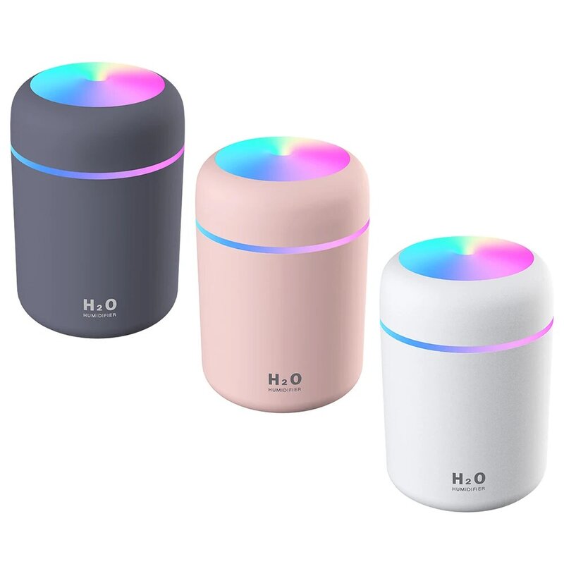 300ml nawilżacz kolorowy kubek ultradźwiękowy fajny Mist Mini Humidificador z oświetleniem LED aromaterapia samochodowa rozpylacz zapachów