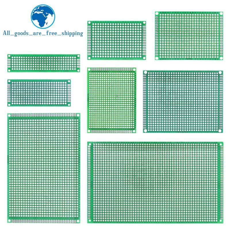 TZT 양면 프로토타입 DIY 범용 인쇄 회로 PCB 보드, 아두이노용 프로토보드, 2x8, 3x7, 4x6, 5x7, 6x8, 7x9, 8x12, 9x15 cm
