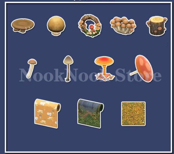 Złote narzędzia Diy Animal Crossing materiał/meble grzyb Diy sezonowe Diy 609 wszystkie Diy Animal Crossing nowe horyzonty