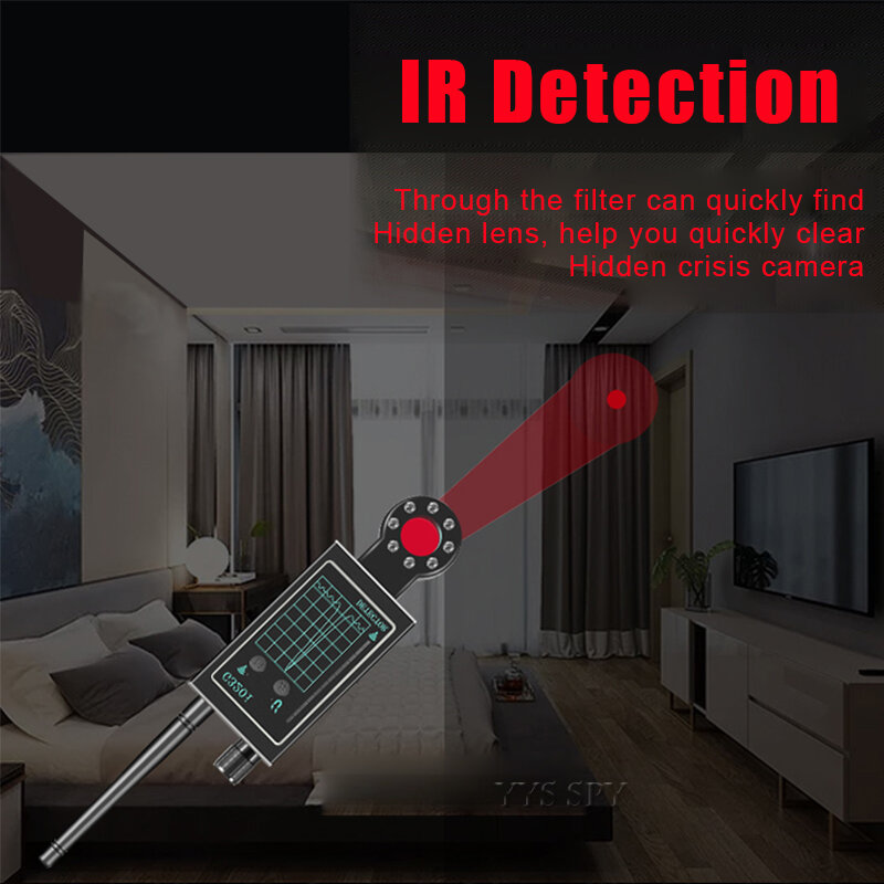 Detector anti-espião mini wifi câmera escondida gsm áudio bug gps rastreador rf sinal sem fio micro cam dispositivo magnético gadgets finder