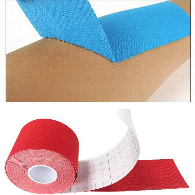 5 rolek bandaż kohezyjny tejpy sportowe odzyskiwania taśma kinezjologiczna Self-przylepny bandaż elastyczny samoprzylepny Sport Taping do kostki na ramię kolana powrotem podnoszenia piersi  bandaz samoprzylepny