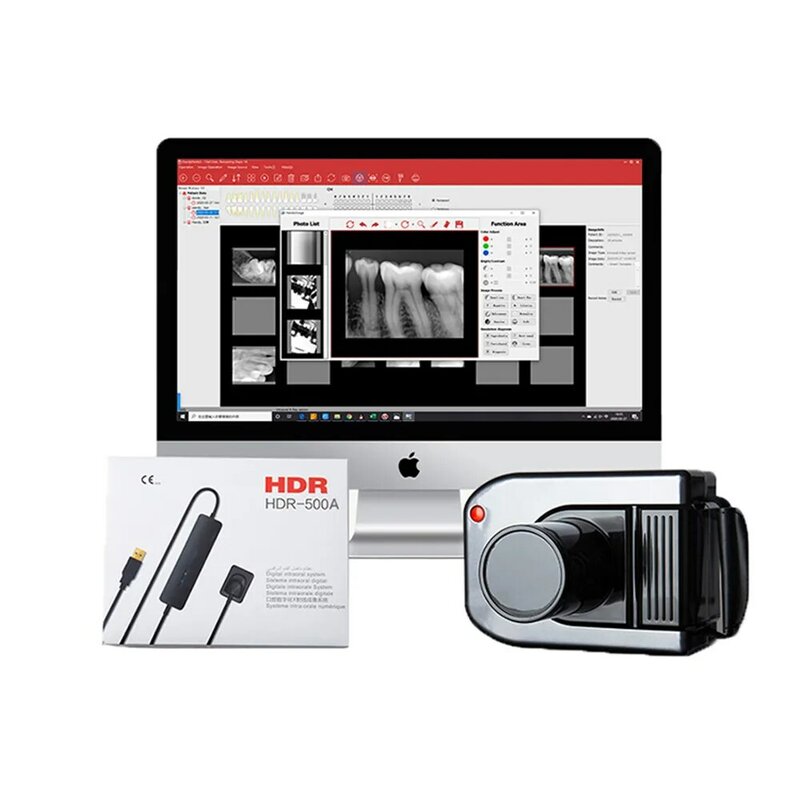 Nueva máquina de rayos X Dental portátil de alta frecuencia, Sensor RVG Dental, rayos X con Sensor HDR 500A