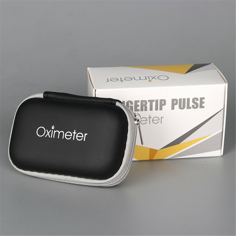 2020 novo quente clipe de dedo oxímetro de pulso em casa saturação de oxigênio no sangue monitor saco com zíper