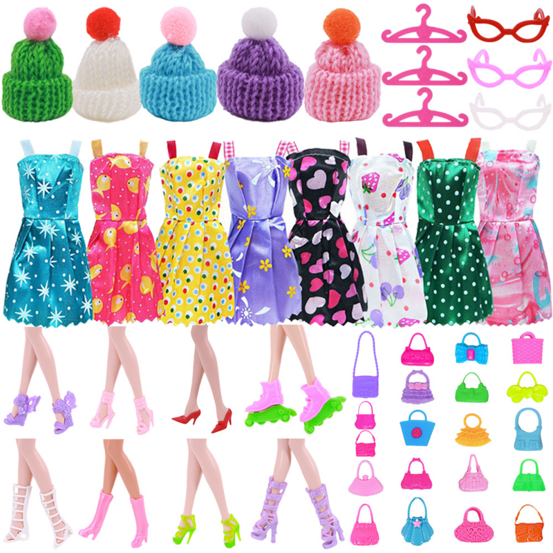 Популярная Одежда для куклы-барбиса, вечернее платье и аксессуары, подходят для 11,5 дюймовой куклы-барбис, яркие ежедневные игрушки