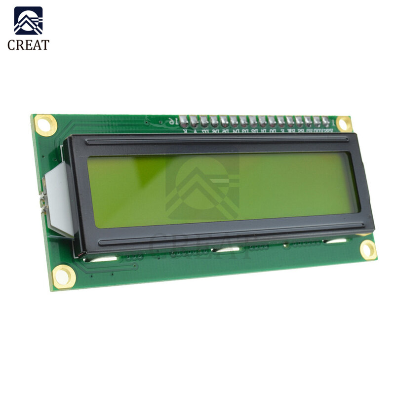 Плата модуля контроллера цифрового ЖК-дисплея HD44780 с Желтой подсветкой, широким углом обзора и высокой контрастностью, 1602, 16x2, 16x2