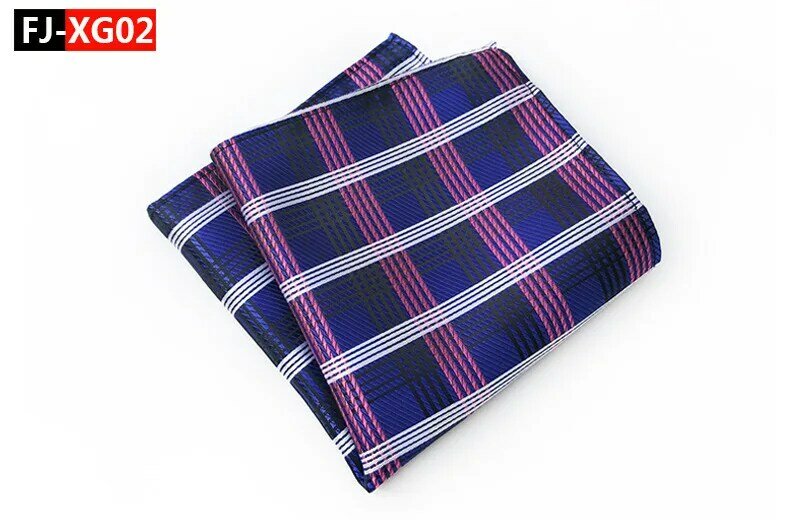 Pañuelo de seda a rayas para hombre, pañuelo cuadrado de bolsillo, accesorios de ropa, bufanda, 20 colores, novedad