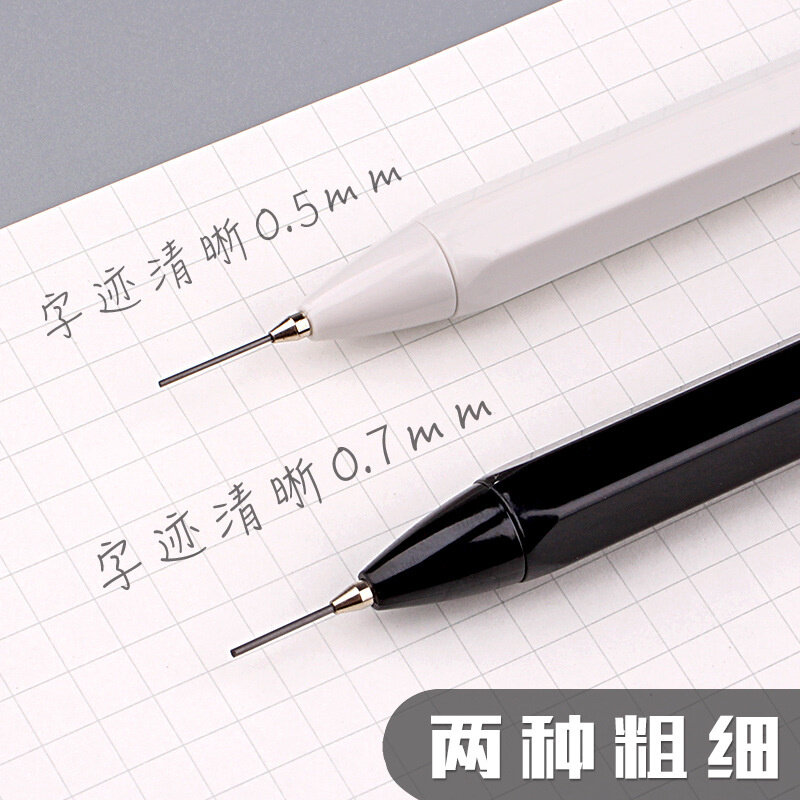 간단한 육각형 기계식 연필, HB 기계식 연필, 문구류, 학교 사무용품, 0.5mm, 5 개