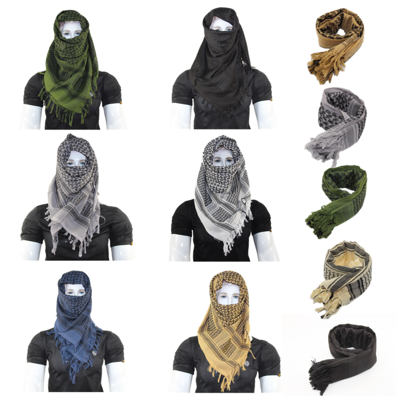 Hunting Army Military Tactical Keffiyeh Shemagh Desert Arab Scarf Shawl Neck Cover Head Wrap Hiking Airsoft Shooting Accessories
