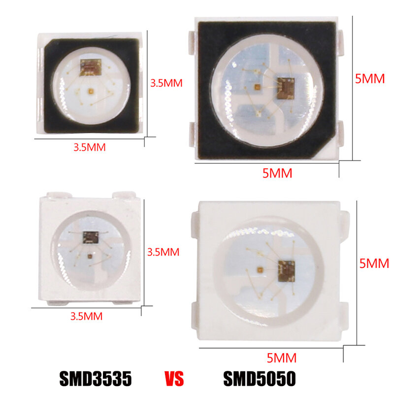 Chip LED direccionable individualmente, Pixel 5V SMD 1000 3535 SK6812 RGBW RGBWW RGBNW WWA RGB como WS2812B, 2-5050 piezas, 4 colores en 1