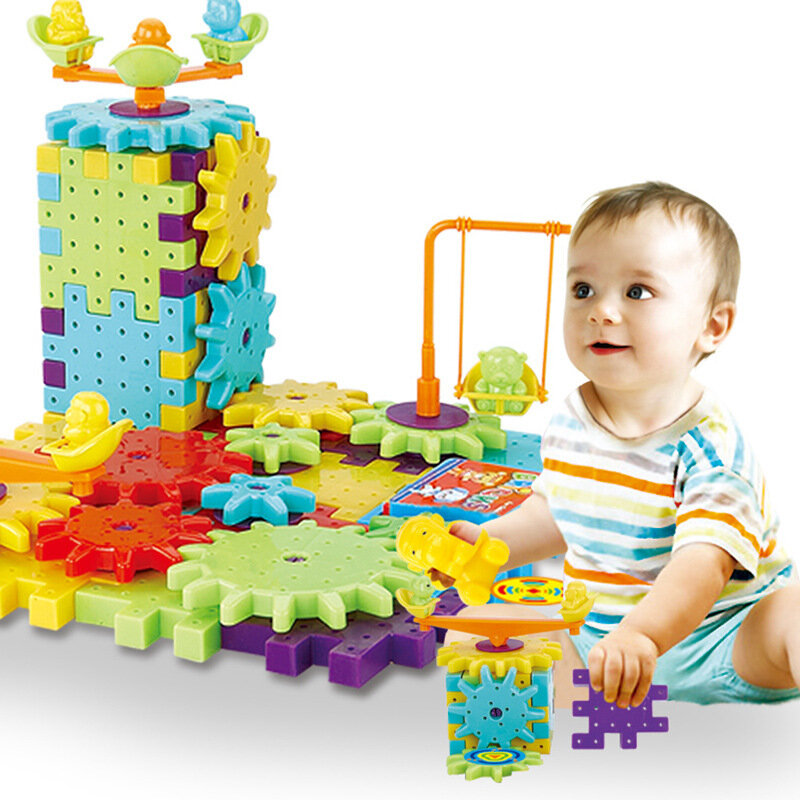 Bangunan Puzzle Mainan Pendidikan Anak-anak Anak-anak Natal Hadiah Berubah Mainan Listrik