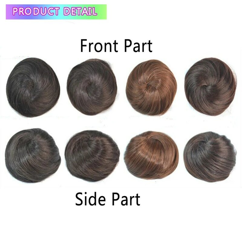 Synthetic Donut Roller Elastic Band Chignon Straight Fake Hair Bun Hairpieces Drawstring Ponytail Clip in Hair Extension