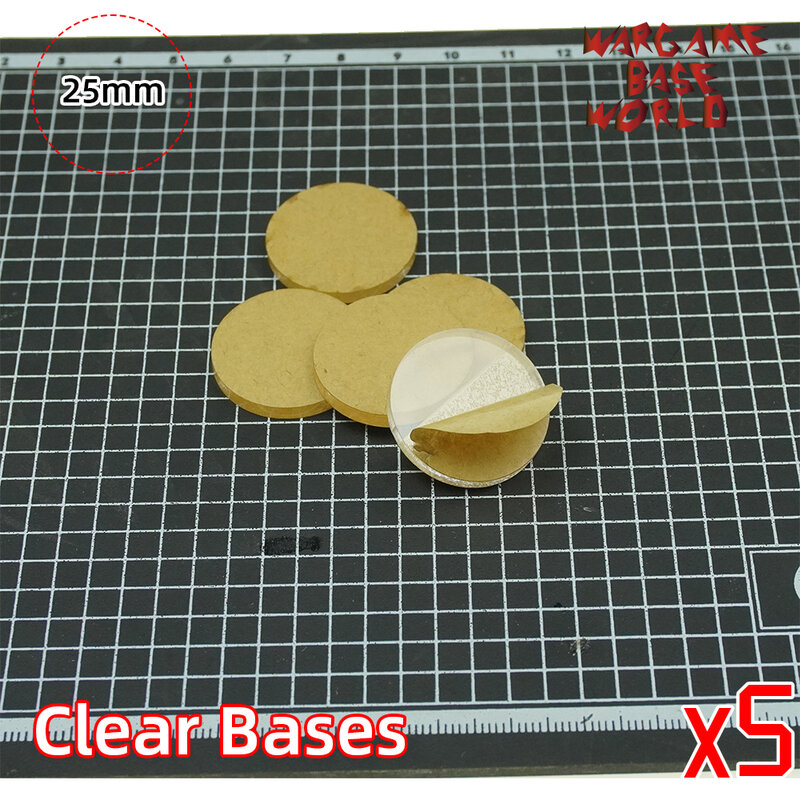 Wargame Base Wereld-Transparant/Clear Bases Voor Miniaturen-25 Mm Clear Bases