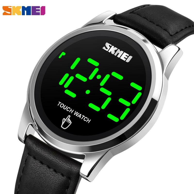 SKMEI-relojes deportivos para Hombre, pulsera electrónica Digital táctil, de lujo, a la moda, resistente al agua