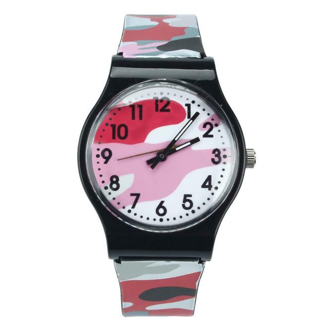 네이비 그린 군사 위장 시계, 어린이 실리콘 시계, 만화 쿼츠 키즈 시계, 소년 선물, 어린이 시계, 3G