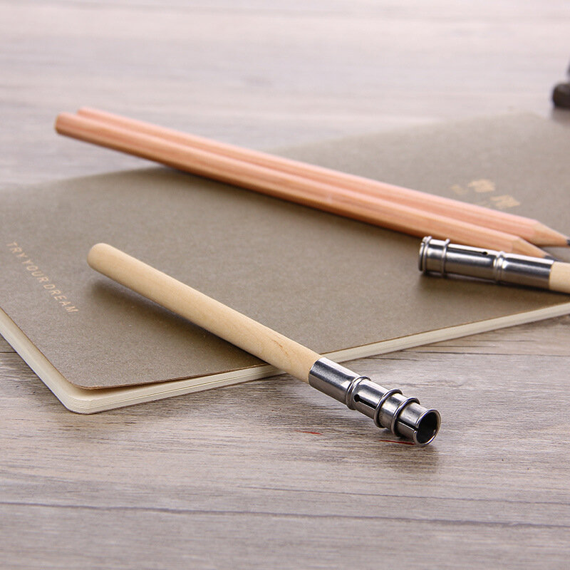 Extensor de lápiz de madera ajustable, soporte para bocetos, herramientas de escritura, extensor, suministro de lápiz, 2 uds.