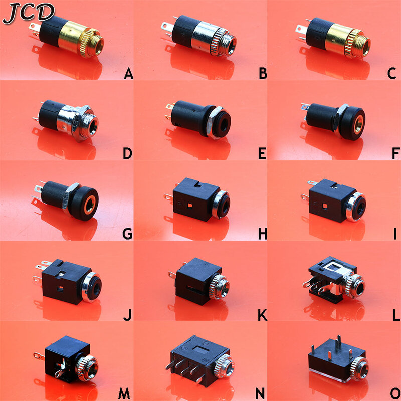 JCD 1 sztuk 3.5mm Stereo gniazdo żeńskie ze śrubą 3.5 Audio wideo złącze słuchawkowe PJ-392 3640 399M 341 376M 301M 325M