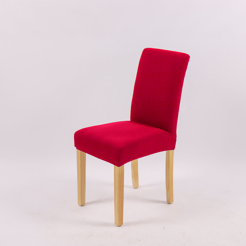 LuanQI-Funda de LICRA para silla, cubierta elástica de Color sólido para comedor, banquete, Hotel, cocina, boda, decoración del hogar, 1 unidad