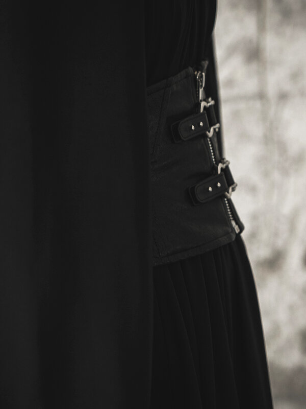 PUNK RAVE Girl's gótico hebilla de cuero artificial-up Underbust corsés cinturón para las mujeres Harajuku Accesorios