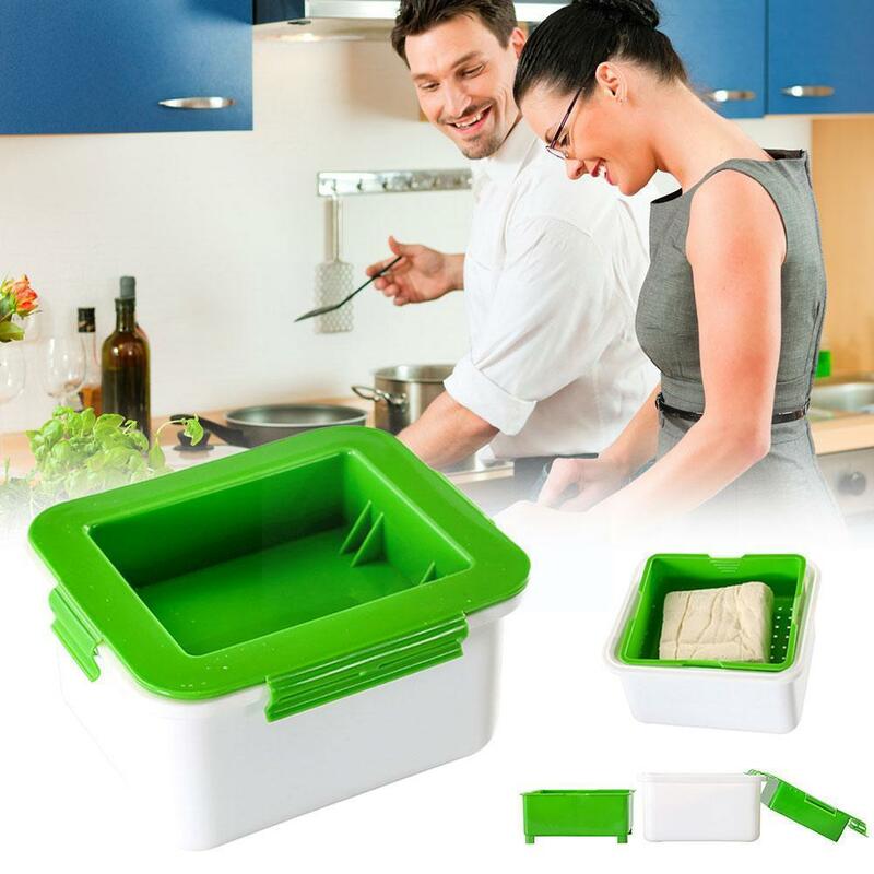 Prensa de Tofu creativa de 3 capas, dispositivo de cocina seguro con agua integrada, eliminación de lavavajillas, escurridor de cocina