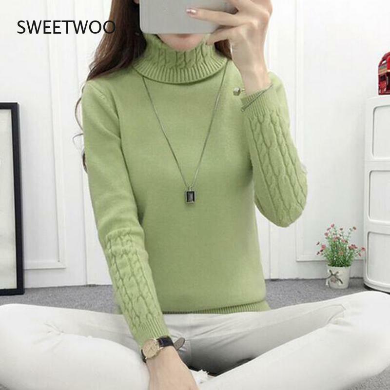 Women Turtleneck Winter Sweater Women 2021 Long Sleeve Knitted Women Sweaters And Pullovers Female Jumper Tricot Tops