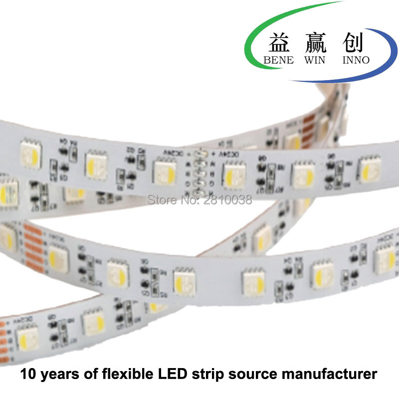 120M/Lot DC24V 60leds/M 5050 rgbw flexible led strip cri 90+ constant current 4 in 1 led strip light 12mm 11W/M led light strip
