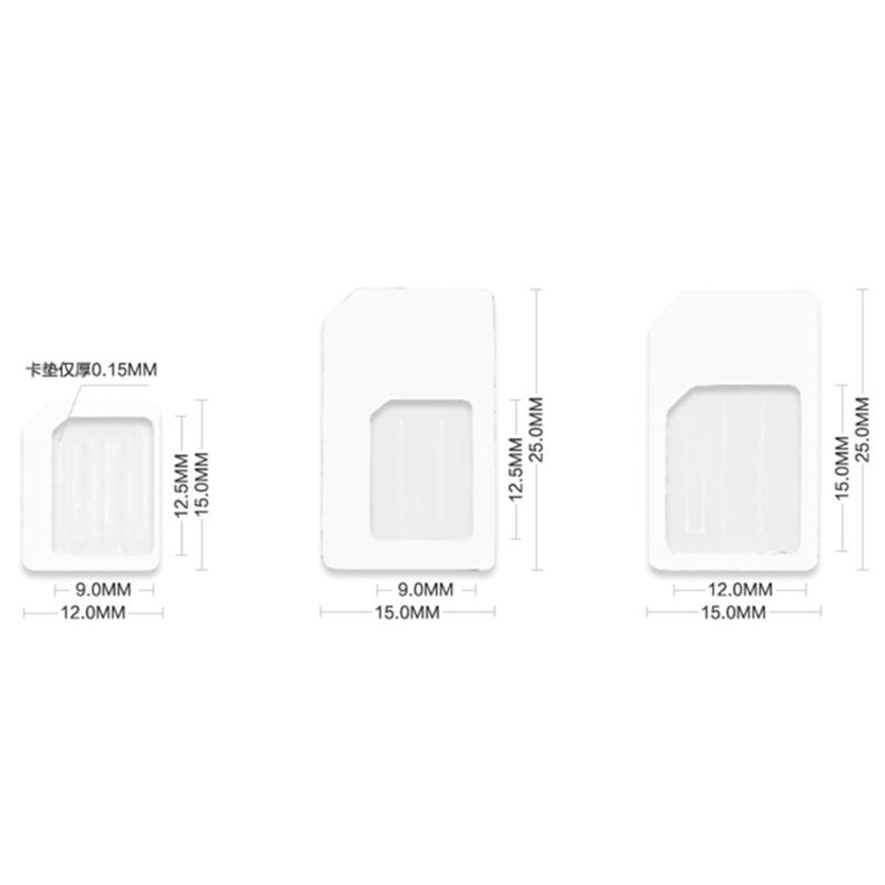 Carte Nano SIM 4 en 1, adaptateur Micro Standard pour iPhone, Samsung 4G LTE, routeur USB sans fil