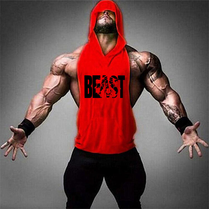 Beast Bodybuilding Stringer Tank Tops Men Gyms Stringer Shirt Fitness Tank Top Men Gyms Clothing Cotton Vest hoodies