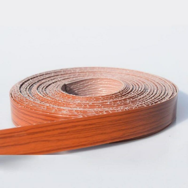 10M Diri perekat pvc tepi banding strip tape untuk Meja Kabinet Kayu papan perbaikan permukaan Tepi lapisan kayu walnut lembar