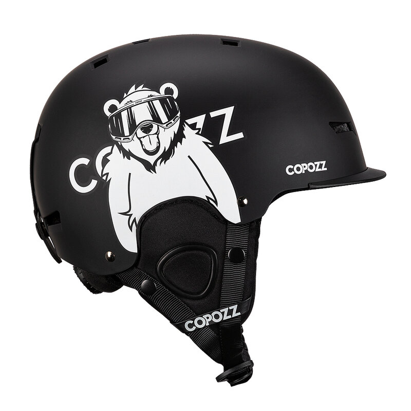 COPOZZ Neue Unisex Ski Helm Zertifikat Halb-abgedeckt Anti-auswirkungen Skifahren Helm Für Erwachsene und Kinder Schnee Sicherheit snowboard Helm