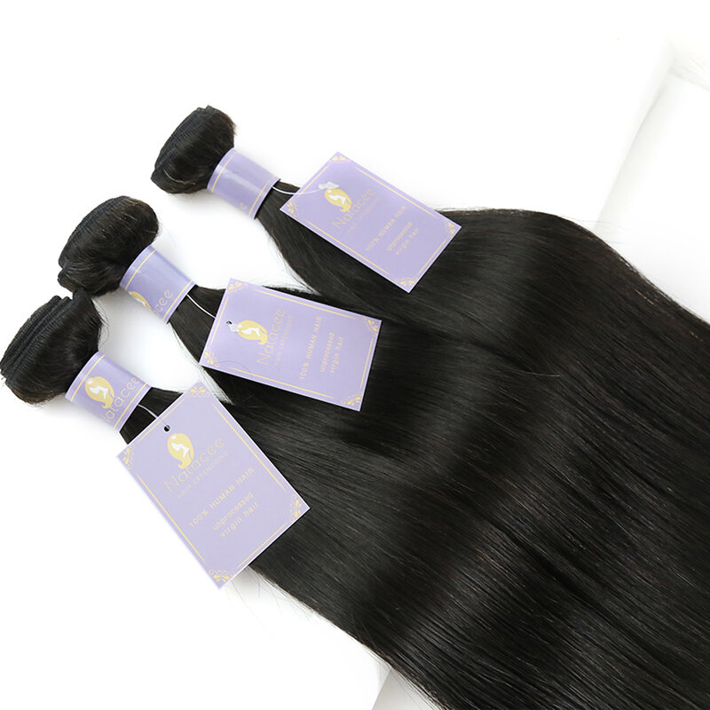 Natacee brazylijskie dziewicze włosy rozszerzenia wiązki splot 10A klasy doczepiane włosy proste nieprzetworzone przedłużanie włosów